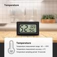 Mini Digital LCD Thermomètre Hygromètre Température Humidité pour Bureau Cuisine Humidors Incubateurs Reptiles (3 PCS-1