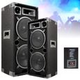 Pack Sono 2 Enceintes 2x1000W Ibiza STAR210 - Ampli 2x800W - Table Mixage DJM102-BT - 2 Portiques Lumière DJ Mooving-1