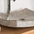 Vasque salle de bain en pierre marbre Gênes gris 50cm - WANDA COLLECTION - Rectangulaire - A poser-1