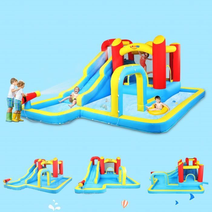 Château Gonflable 5 En 1 Avec Souffleur, Parc Aquatique Structure Gonflable Toboggans Trampoline Multicolore 6a3b8423fe10915ed6143432 Château Gonflable 5 En 1 Avec Souffleur, Parc Aquatique Structure Gonflable Toboggans Trampoline Multicolore 6a3b8423fe10915ed6143432