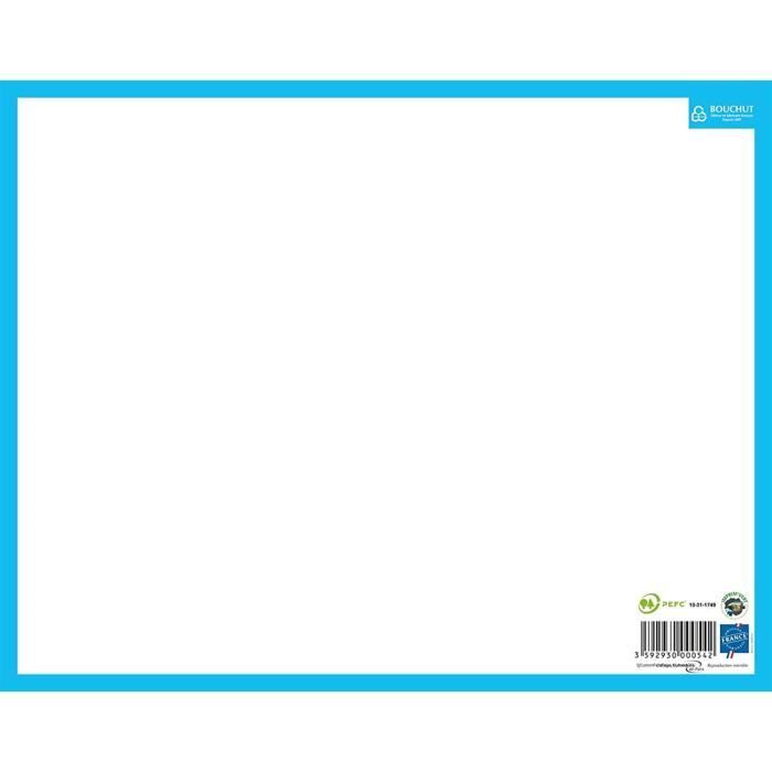 Lot De 5 Ardoises Rigides Effaçables à Sec Blanches 21x26,5cm - Bouchut Fabriqué En France