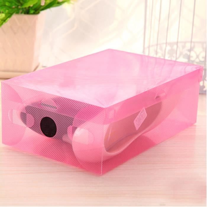 10 Boîtes à Chaussures Empilables BALLSHOP - Transparentes, 28x18x10cm - Organisateur Rangement Plastique