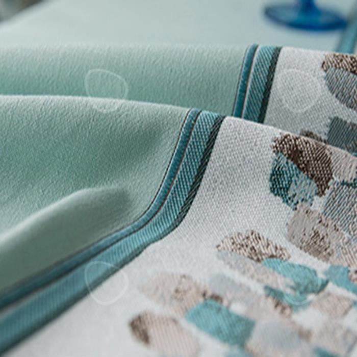 Imperméable à l'eau nordique table basse nappe tissu coton et lin fleu –
