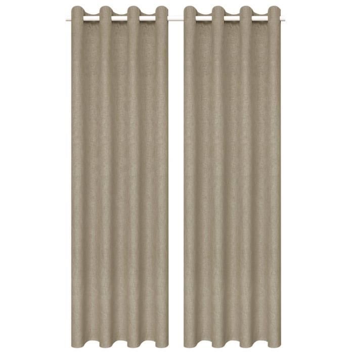 Lot De 2 Rideaux Occultants En Macramé - 200 X 150 Cm - Style Maison De