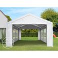 Tente de réception TOOLPORT 3x6m - Blanc - PE 180g/m² - Facilement transportable et montable-2