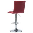 🐻1480Bon Magnifique - Chaise de bar Tabouret de bar classique Moderne Chaises Haute cuisine -Chaise de salle à manger - Rouge borde-2