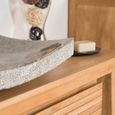 Vasque salle de bain en pierre marbre Gênes gris 50cm - WANDA COLLECTION - Rectangulaire - A poser-2