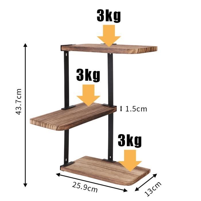 Étagère D'Angle Industrielle 5 Niveaux 165cm - Rangement Pour Plantes, Salon, Cuisine Et Bureau