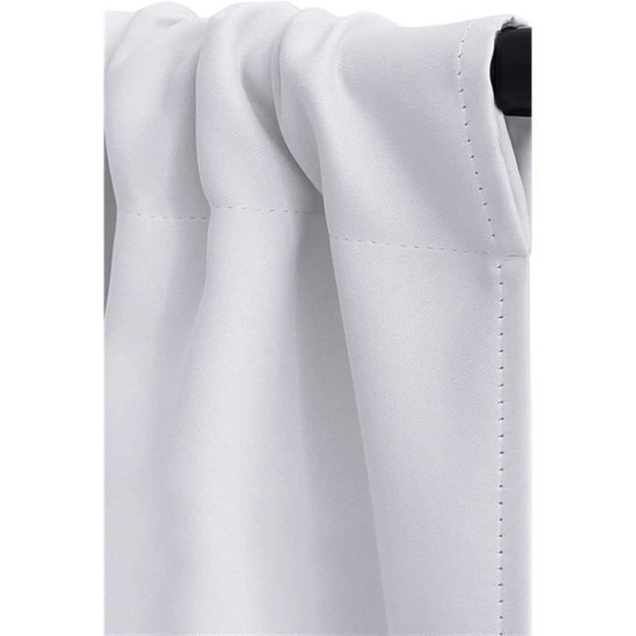 Icegrey Rideaux Brise-Bise Courts à Œillets – Tissu Occultant 90 %, Noir 76×92 Cm (1 Pièce), Idéal Cuisine, Salle De Bain, Petite Fenêtre