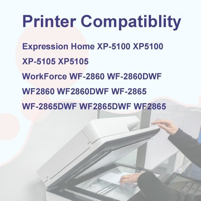 Teng 8X 502XL Cartouche d'encre pour Epson 502 XL Compatible avec