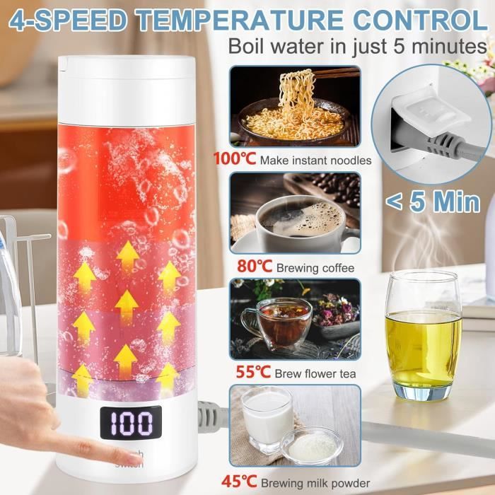 Leiruo Bouilloire électrique De Voyage 3 En 1 Mini Bouilloire Et Mini