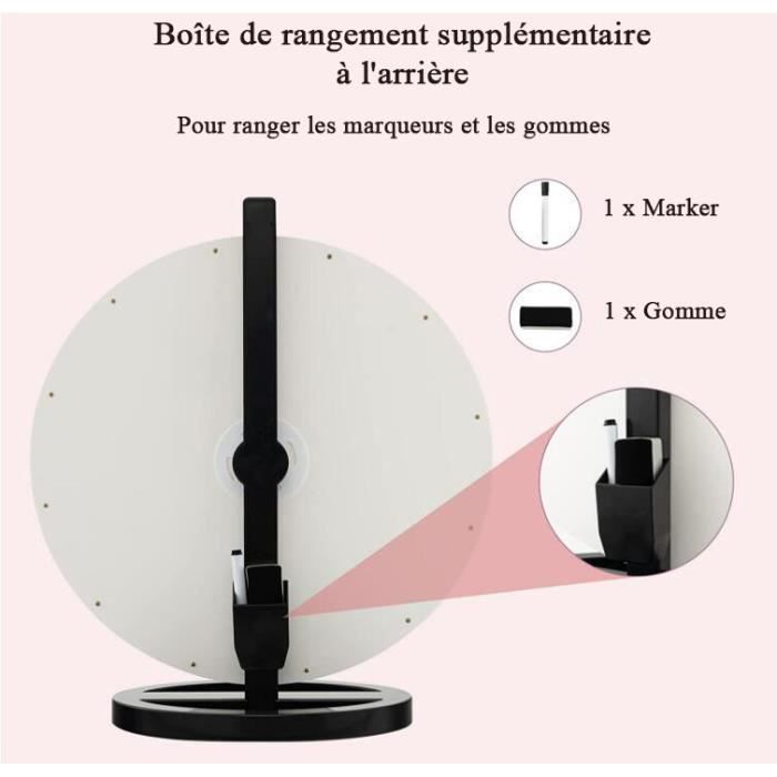 Roue De La Fortune 60 Cm – 14 Sections – Hauteur Réglable 85–160 Cm – Avec Plateau Et Stylo – Pour Jeux Et Animations