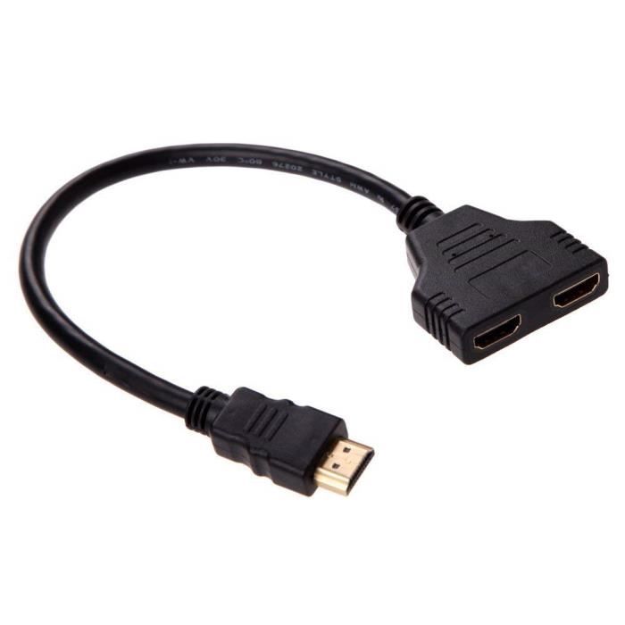 Ineck - INECK® Prise HDMI 1 mâle vers Double HDMI 2 femelle Y