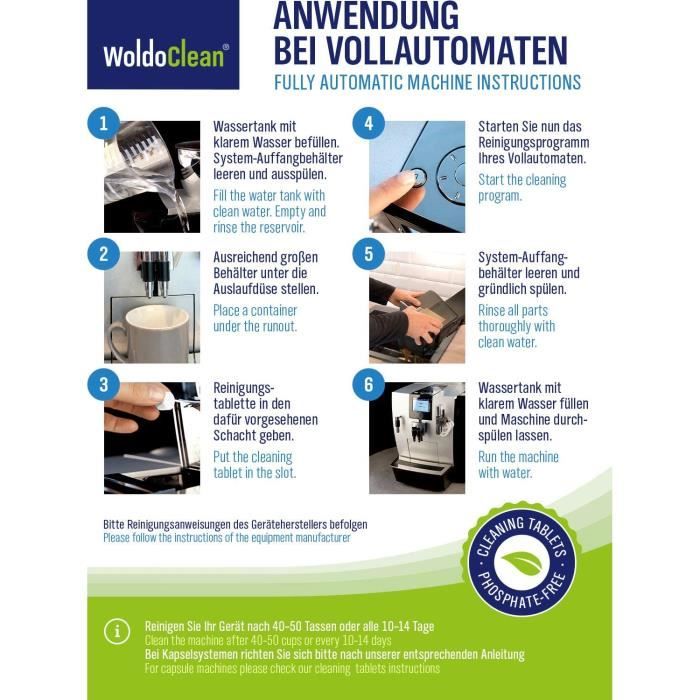 woldoClean Fullly Automatic Machine Instructions
