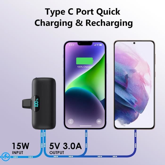 Batterie Externe Solaire 56800mAh 30W PD - Charge Rapide USB C + Sans Fil 15W - Lampe Torche - Camping