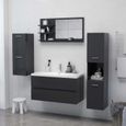 7593OK® Classique - Miroir de salle de bain Moderne & Chic - Miroir LED Meubles-lavabos de salle de bains Armoire de toilette Gris 9-3
