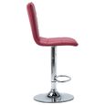 🐻1480Bon Magnifique - Chaise de bar Tabouret de bar classique Moderne Chaises Haute cuisine -Chaise de salle à manger - Rouge borde-3