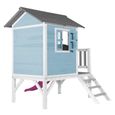 Maison de jeux en bois pour enfants AXI Beach Lodge XL avec toboggan en violet-3