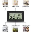 Mini Digital LCD Thermomètre Hygromètre Température Humidité pour Bureau Cuisine Humidors Incubateurs Reptiles (3 PCS-3