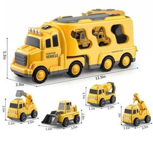 Camion Transporteur Dinosaure Avec 10 Mini Voitures - Piste De Course 185 Cm - Jeu 3 En 1 Pour Enfants 3 Ans Et Plus - 9