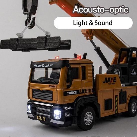 Camion Enfant,3ans Engins de Chantier Jouet avec Son et Lumière, Camion