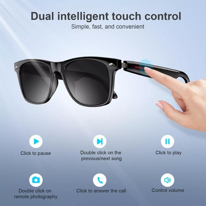 Lunettes De Soleil Bluetooth CHENRI - Audio Sans Fil, Verres Polarisés, Bluetooth 5.3, Étanchéité IPX4 - Pour Sport Et Loisirs - 4