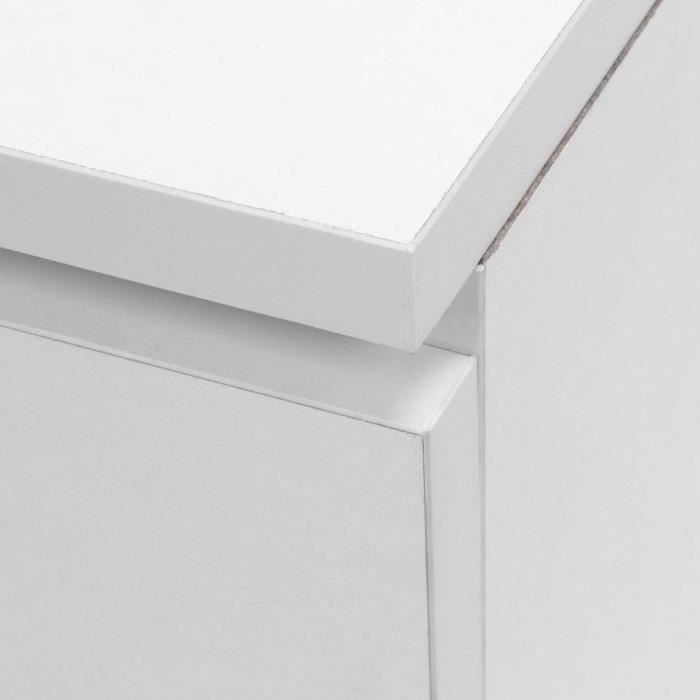 ARAMOX Amélioration de l'habitat Table de chevet avec 2 tiroirs Table