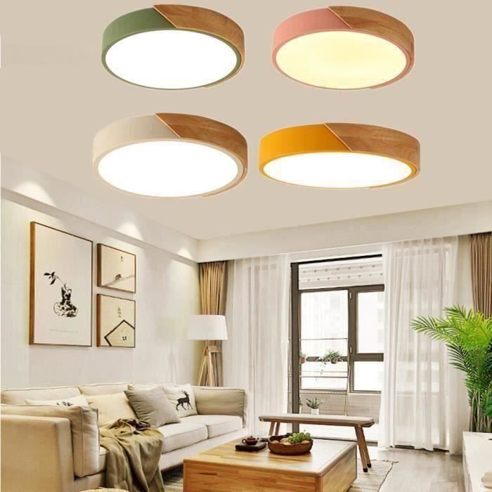 Plafonnier LED Rond Hofstein – Lustre Moderne Doré/noir/blanc – Pour Salon, Chambre, Couloir