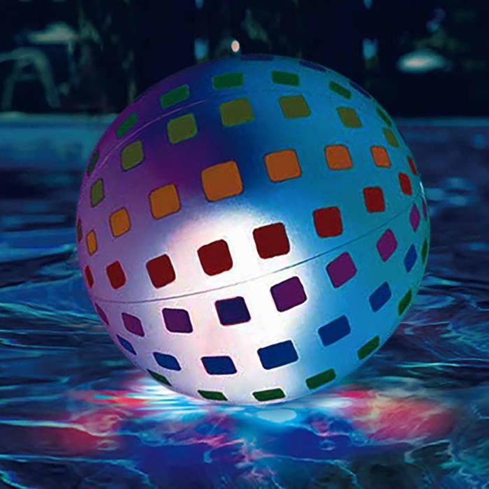 Boule flottante gonflable pour piscine, ballon de plage LED en PVC