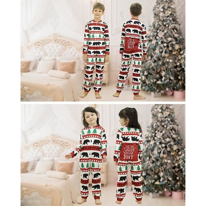 Noël Famille Matching Femmes Hommes Enfants Bébé Pyjama Noël Chemise de  nuit Pyjama