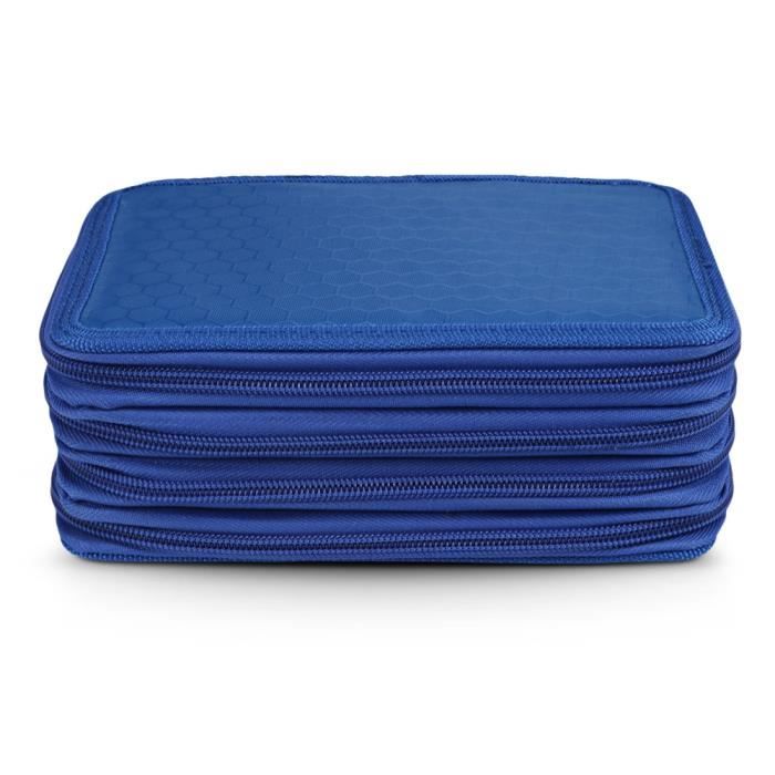 Organisateur De Sac à Crayons En Toile, Trousse à Crayons Multicouche De Grande Capacité