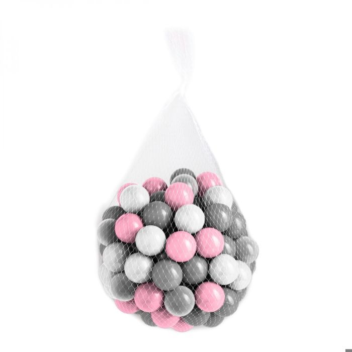 Lot De 2 Sacs De 100 Balles De Piscine - Diamètre 5,5 Cm | Sans BPA, Couleurs Assorties, Filet De Rangement Piscine A Balle Beige