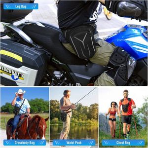 JSTHHTT Sac De Jambe, Sacoche De Jambe Moto, Sac Banane Moto Étanche Pochette, Moto Drop Leg Bag, Pour Femme Homme, Cyclisme, Escalade, Randonnée