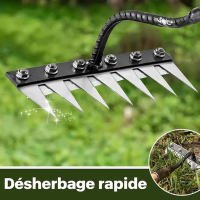 Binette Jardinage Desherbage Râteau En Métal Pour Jardinage à Main - Scarifier, Désherber, Râteler Rateau Pour Mauvaise Herbe