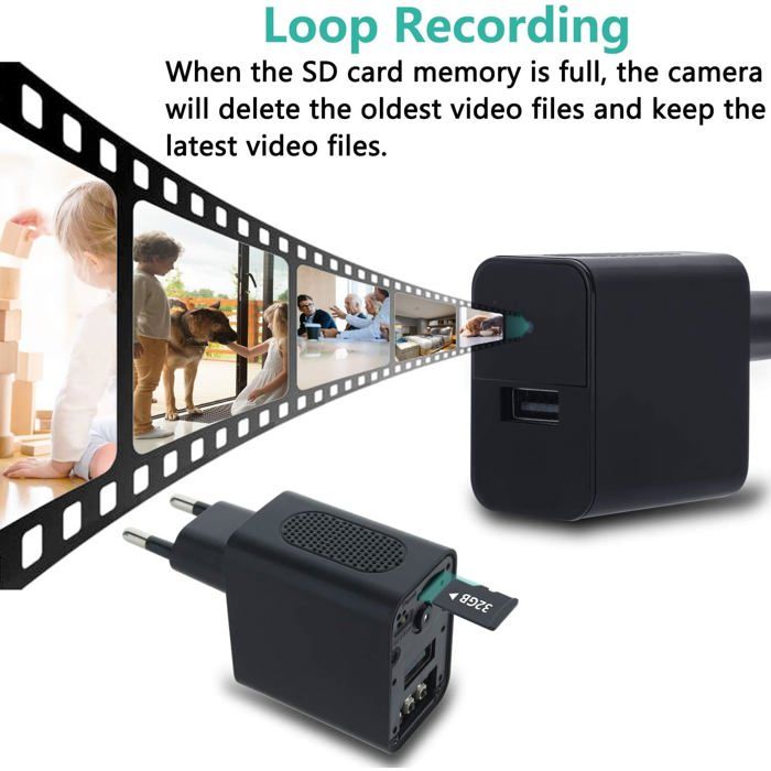 Caméra Espion WiFi Mini 4K Caméra Cachée HD Avec Détection Mouvement - Amyway