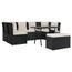 Mobilier De Jardin Avec Coussins 8 Pcs Salon De Jardin Noir Resine