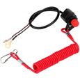 Coupe-Circuit Moteur Hors-Bord - Interrupteur D'Arrêt D'Urgence Avec Cordon 150 Cm - Étanche, Compatible Bateau, SUV, VTT