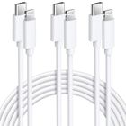 STRAßE TECH Lot de 3 Câbles USB C vers Lightning 2M Charge iPhone Rapide MFi Certifié Cable Chargeur iPhone USB C pour iPhone 13 12 Mini A151
