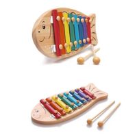 Jeux music piano enfants  octave 8 ton forme poisson pour les enfants Frappe 8 tons au piano Jouets éducatifs pour bébés