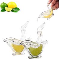 Bird Lemon Squeezer, Bird Lemon Wedge Squeezer, Manual Lemon Slice Squeezer, Portable Transparent Hand Small Fruit Juicer, 2pcs