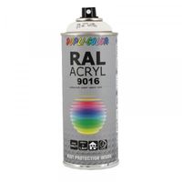 Bombe de peinture acrylique - Blanc Traffic satiné - RAL 9016 - Duplicolor - 400 ml