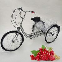 24 adultes tricycle Cruiser bicyclette tricycle tricycle avec panier de courses tricycle activités de shopping en plein air