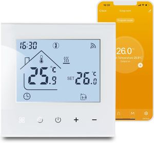 THERMOSTAT D'AMBIANCE Thermostat Connecté Intelligent pour Le Chauffage De l'eau Thermostat WiFi pour Le Chauffage Au Sol Compatible avec Alexa.[Z185]