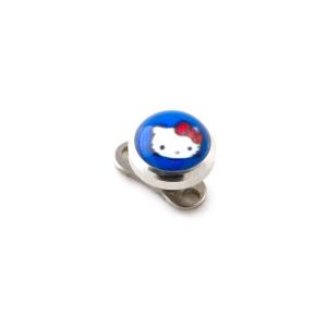IMPLANT - MICRODERMAL Piercing Microdermal Hello Kitty Bleu Foncé VotreP