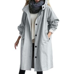 Imper long femme à capuche sale