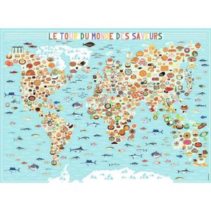 Puzzle 150 pieces - carte du monde - nathan - puzzle enfant + trieur - des  7 ans - La Poste