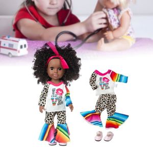 POUPÉE VINGVO Poupée africaine Poupées Africaines 14 po Poupée de Bébé Réaliste Bandeau Jouet Enfants Tout-Petits Cadeau jouets poupee