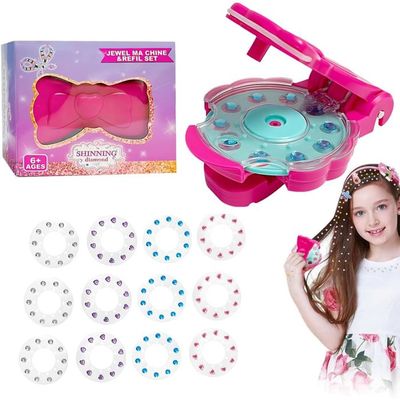 ZJchao Tampon de Bijoux de Cheveux Réutilisable, Outil de Coiffure Brillant avec 24 Scintillants pour Filles, Accessoires de Cheveux de Fête pour