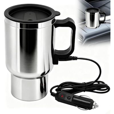 Tasse Chauffante De Voiture – Bouilloire électrique LCD – Acier Inox – 22x7cm – Neuve