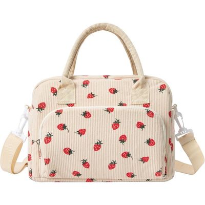 Sac à Déjeuner Isotherme Réutilisable Motif Tête De Mort Fleurs Roses Et Cerises - Panier Repas